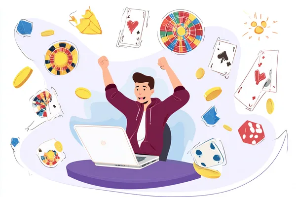 A person using their device against a moody casino-themed background, illustrating the smooth re-entry process at JILI998.